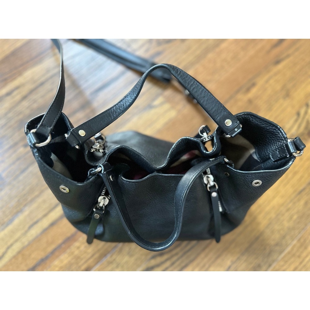 Burberry Maidstone Brit Grained Black Pebble Shoulder Bag - Picture 2 of 13